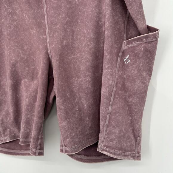 Torrid Active Pink Set Low Impact Long Line Sports Bra Biker Shorts 9" Inseam 4X - Picture 4 of 9